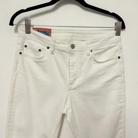 NWOT Acne Studios Bla Konst White Climb Jeans - White Denim Skinny Jeans - Picture 5 of 11